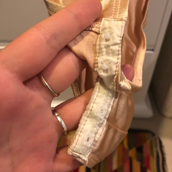 VINTAGE! Gold Nylon Tank Bodysuit - Picture 5 of 5